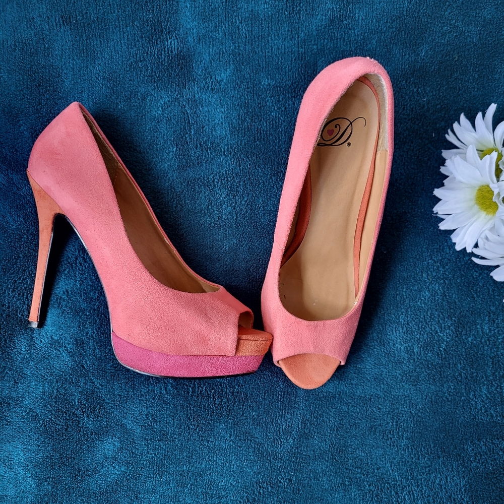 Women's high heel shoes, Suede shoes